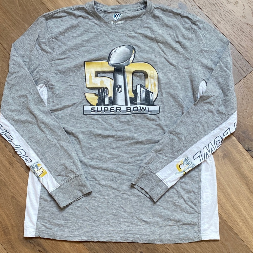 Super Bowl 50 Gray Long Sleeve T-Shirt